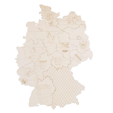 Holzwandkarte von Deutschland zum ausmalen