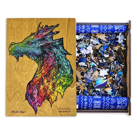 Drevené puzzle Mountain Dragon