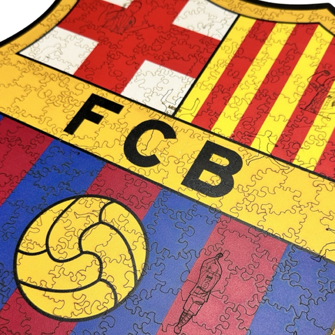 Drevené puzzle FC Barcelona