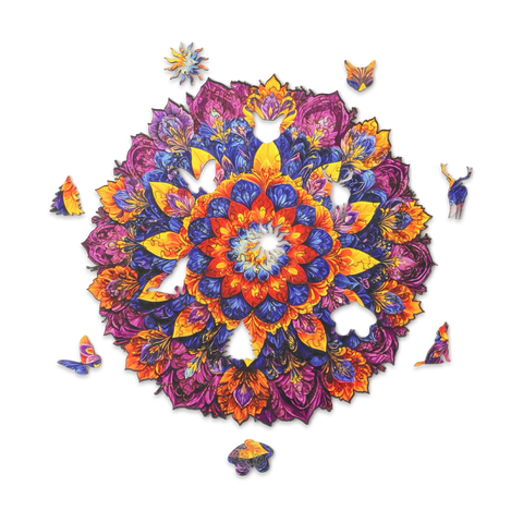 Drevené puzzle Mandala Flower