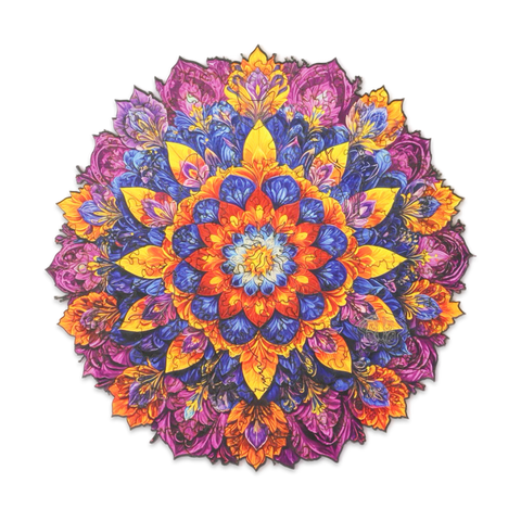 Wooden puzzle Mandala Flower