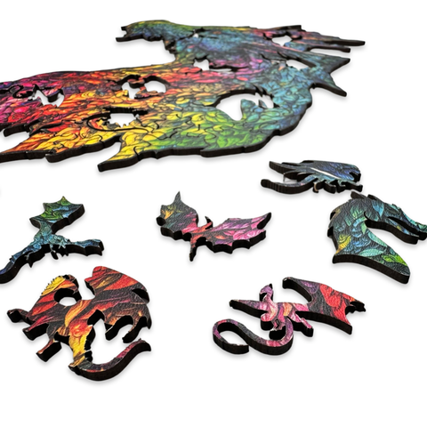 Drevené puzzle Mountain Dragon