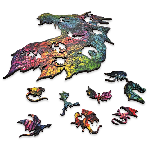 Drevené puzzle Mountain Dragon