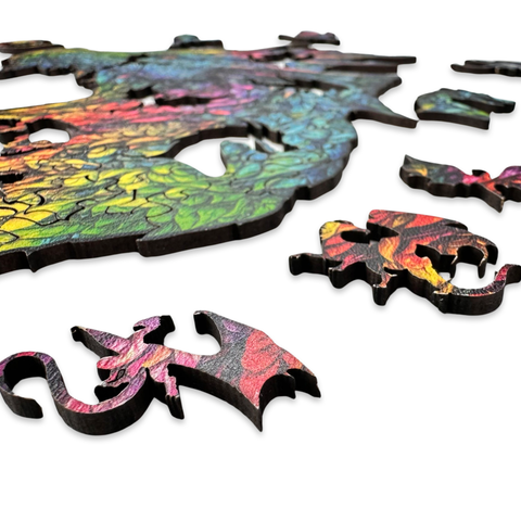 Drevené puzzle Mountain Dragon