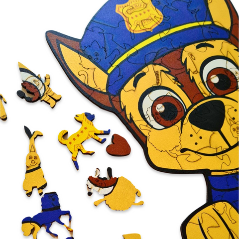 Wooden puzzle Dog Sheriff