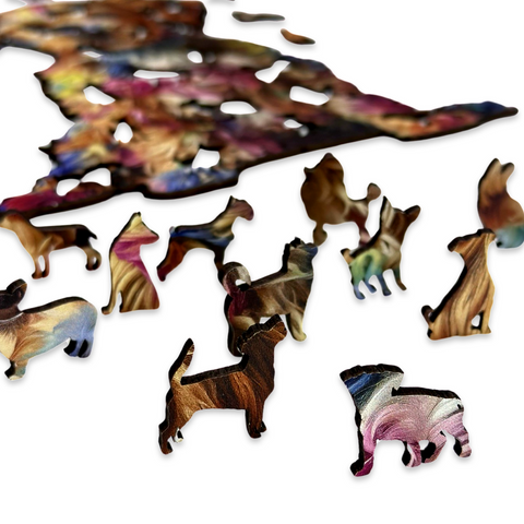 Drevené puzzle Creative Puppy