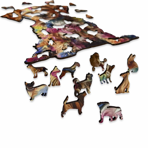 Drevené puzzle Creative Puppy