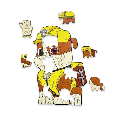 Wooden Puzzle Dog Bulldog