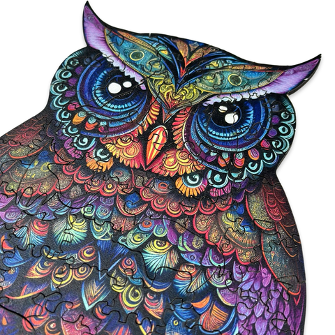 Holzpuzzle Mandala Owl