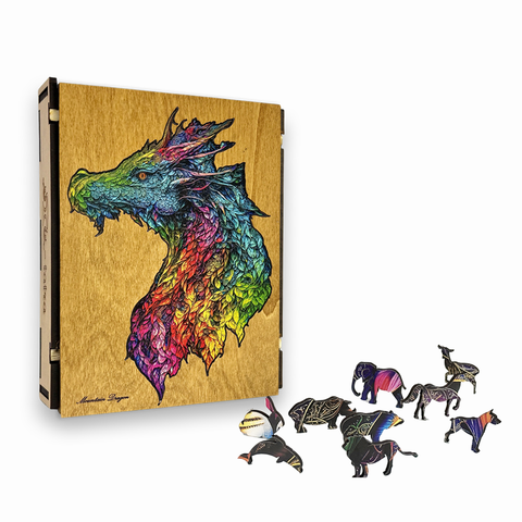 Drevené puzzle Mountain Dragon