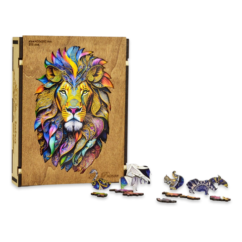 Wooden puzzle with animals