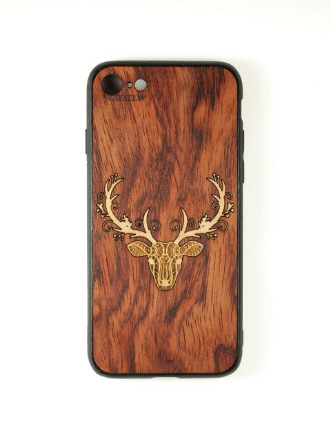 Drevený obal na iPhone Deer